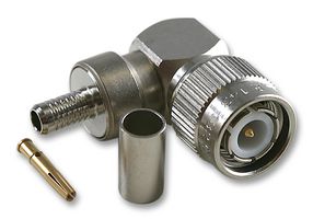 RADIALL - R143182000W - RF / Coaxial Connector, TNC Coaxial, Right Angle Plug, Crimp, 50 ohm, RG58, RG141, Brass