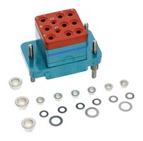 AMPHENOL PCD RSL112100-S Relay Socket, Panel, Stud, 11 Pins, 25 A, RSL Series