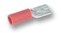 Vdadm1.25-250 (Lf) K Crimp Terminal, Male, 6.3Mm, Red, Pk100