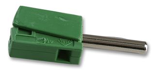 WAGO 215-411 BANANA CONN, PLUG, 4MM, GREEN, 42V, 20A