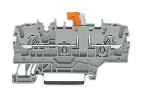 WAGO 2002-1971 DIN Rail Mount Terminal Block, 2 Ways, 22 AWG, 12 AWG, 2.5 mm², Push In, 16 A