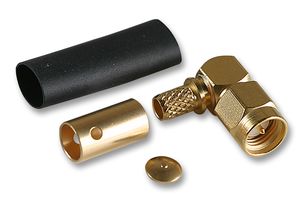 RADIALL - R125176000 - RF / Coaxial Connector, SMA Coaxial, Right Angle Plug, Solder, 50 ohm, RG142/U, Brass