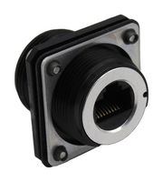 BULGIN LIMITED PXM06265FANBKUS In-Line Adapter, Cat5e, Flange, Adapter, In-Line, RJ45, RJ45, Ethernet Buccaneer 600 Series