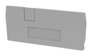 MULTICOMP PRO MP012912 Accessory, Grey, 2.2mm Width DIN Rail Terminal Blocks, End Cover, MP DS PUSH-IN Series