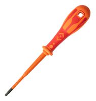 CK TOOLS T49246-1 Screwdriver, Slim, Phillips, #1, 200mm OAL, 100mm Blade, Chrome Vanadium Steel, Dextro Series