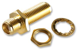 HUBER+SUHNER 34_SMA-50-0-1/111_NH RF / Coaxial Adapter, SMA, Jack, SMA, Jack, Straight Bulkhead Adapter, 50 ohm