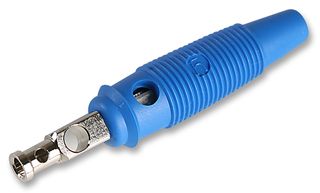 HIRSCHMANN TEST AND MEASUREMENT - 930061102 - Banana Test Connector, 4mm, Plug, Cable Mount, 30 A, 60 V, Nickel Plated Contacts, Blue