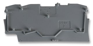 WAGO 2002-1391 Accessory, Grey, 2001-130x and 2002-130x 35mm DIN Rail Mount Terminal Block Series