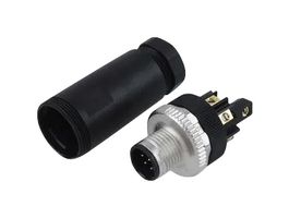 TURCK BS 8181-0 Sensor Connector, PG9, Eurofast Series, M12, Male, 8 Positions, Screw Pin, Straight Cable Mount
