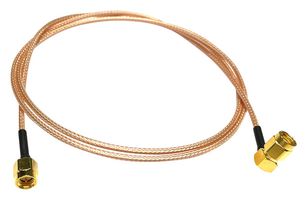 MUELLER ELECTRIC - BU-4150030006 - RF / Coaxial Cable Assembly, 6 ", 152.4 mm, RG316, SMA Straight Plug, SMA Right Angle Plug