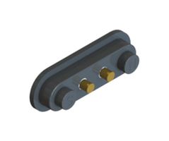 EDAC 686L0222211010E Magnetic Connector, 2 Contacts, Receptacle, Straight, 4 mm, 2 A, White