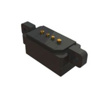 EDAC 685D0432210123E Magnetic Connector, 4 Contacts, Plug, Straight, 3 A, Black