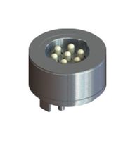 EDAC 685A07222A01E1E Magnetic Connector, 7 Contacts, Plug, Straight, 2 A, Black