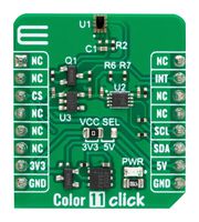 MIKROELEKTRONIKA - MIKROE-5894 - Add-On Board, Colour 11 Click, TCS34083M, ALS/Colour Sensor, I2C, 3.3V/5V in