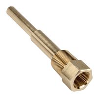 NOSHOK 75-060-BRASS Thermowell, Stepped Shank, 6.6mm Bore, 114.3mm Insertion Length, 5000psi, Brass, 75 Series