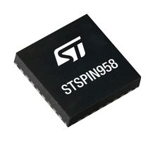 STMICROELECTRONICS - STSPIN958 - Motor Driver, DC Brush, 2 Outputs, 2.8 V to 3.6 V Supply, 5A Output, -40 °C to 85 °C, VFQFPN-EP-32