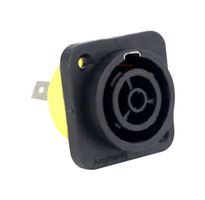 AMPHENOL AUDIO - HPT3FDW - High Power Connector, HPT Series, Receptacle, 250 VAC, 16 A, Panel Mount, Quick Connect