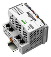 WAGO 750-8210 Controller, PFC200, 4 X Ethernet, Modbus TCP/UDP, 4 x RJ45, DIN Rail, Light Grey