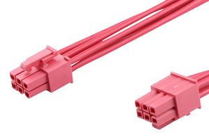MOLEX 226196-1063 Cable Assembly, Mini-Fit Versa Receptacle to Mini-Fit Versa Receptacle, 6 Ways, 4.2 mm, 2 Row
