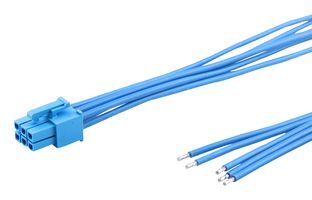 MOLEX 226245-2062 Cable Assembly, Mini-Fit Versa Receptacle to Free End, 6 Ways, 4.2 mm, 2 Row, 150 mm, 5.9 "