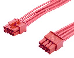 MOLEX 226196-1082 Cable Assembly, Mini-Fit Versa Receptacle to Mini-Fit Versa Receptacle, 8 Ways, 4.2 mm, 2 Row