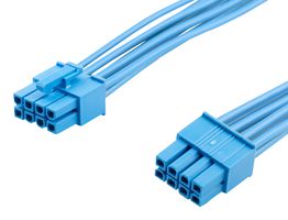 MOLEX 226196-2083 Cable Assembly, Mini-Fit Versa Receptacle to Mini-Fit Versa Receptacle, 8 Ways, 4.2 mm, 2 Row