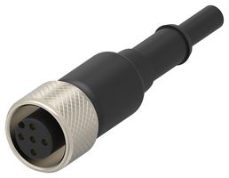 TE CONNECTIVITY SLC-FC10-M12-5P Sensor Cable, M12 Receptacle, Free End, 5 Positions, 10 m, 32.8 ft, SLC Series