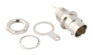 AMPHENOL RF 112425 RF / Coaxial Connector, BNC Coaxial, Straight Bulkhead Jack, Solder, 75 ohm, Phosphor Bronze