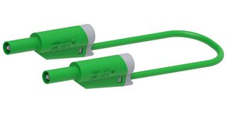MULTICOMP PRO MP771089 Banana Test Lead, 4mm Banana Plug, Stackable, 4mm Stackable Banana Plug, 2.32 ", 59 mm, Green