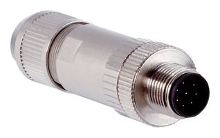 SICK STE-1208-GA01 Sensor Connector, M12, Male, 8 Positions, IDC / IDT Pin, Straight Cable Mount