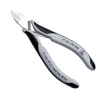 KNIPEX 77 32 130 ESD Cutter, Round Head, 130 mm, Diagonal, 2 mm, 62 °