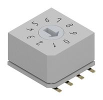 WURTH ELEKTRONIK 428511310810 Rotary Coded Switch, IP67, WS-ROSV Series, Surface Mount, 10 Position, 42 VDC, Decimal, 150 mA