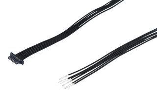 MOLEX 2263921044 Cable Assembly, Zero-Hachi Receptacle to Free End, 4 Ways, 0.8 mm, 1 Row, 600 mm, 23.6 "