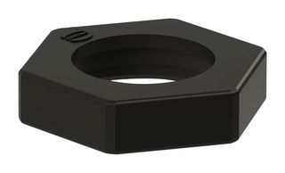 HARTING 19590202102 Connector Accessory, Thermoplastic, Black, Fixing Nut, Harting ICC Series Circular Connectors
