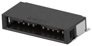 TE CONNECTIVITY - ERNI 515944-E Pin Header, Wire-to-Board, 1.27 mm, 1 Rows, 10 Contacts, Surface Mount Right Angle