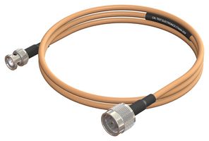 CAL TEST ELECTRONICS - CT4444-60 - RF / Coaxial Cable Assembly, 23.6 ", 600 mm, RG142B/U, BNC Straight Plug, 50 ohm