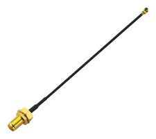 TAOGLAS - CAB.697 - RF / Coaxial Cable Assembly, 3.9 ", 100 mm, 1.13mm, SMA Bulkhead Jack, 90° I-PEX MHFI Plug