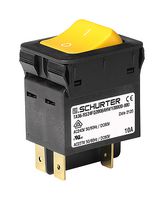 SCHURTER 3-150-709 Thermal Magnetic Circuit Breaker, White Rocker Actuator, TA36 Series, 3 A, 2 Pole, 60 V, 277 V