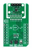 MIKROELEKTRONIKA MIKROE-6406 Add-On Board, DAC 19 Click, DAC53701-Q1, 10-Bit DAC, I2C, 3.3V/5V in