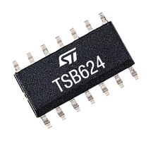 STMICROELECTRONICS TSB624IDT Operational Amplifier, 4 Channels, 1.7 MHz, 0.6 V/µs, 2.7V to 36V, SOIC, 14 Pins