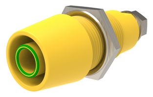 SCHUTZINGER 99023238 Banana Test Connector, 4mm Dia, Jack, Panel Mount, 32 A, 1 kV, Nickel Plated Contacts