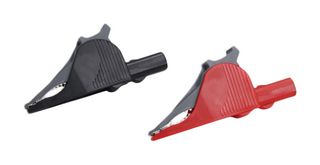 CAL TEST ELECTRONICS CT3286 Alligator Clip, Insulated, Black, Red, 1kV Voltage, 36A Current, 32mm Jaw Opening