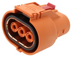 AMPHENOL INDUSTRIAL ELP3A04 Automotive Connector, ePower-Lite Series, Straight Plug, 3 Contacts, Crimp Pin, Plastic Body
