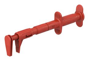 STAUBLI 66.9829-22 Contact, 4mm, 600V, Red, Test Clip, Flat, 5 A, 152 mm
