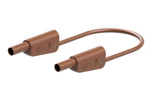 STAUBLI 66.2010-05027 STACK 4MM BANANA PLUG-PLUG, BROWN, 500MM