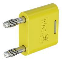 STAUBLI 64.4010-24 Banana Test Connector, 32A, 60VDC, Yellow, 32 A, 1 kV