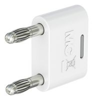 STAUBLI 64.4012-29 Banana Test Connector, 32A, 60VDC, White, 32 A, 1 kV