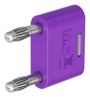STAUBLI 64.4012-26 Banana Test Connector, 32A, 60VDC, Violet, Socket, Panel Mount, 25 A, 60 VDC