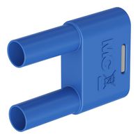 STAUBLI 66.4012-23 Banana Test Connector, 32A, 1KV, Blue, Socket, Panel Mount, 25 A, 60 VDC, Gold Plated Contacts