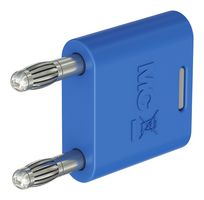 STAUBLI 64.4010-23 Banana Test Connector, 32A, 60VDC, Blue, Plug, Cable Mount, 32 A, 60 VDC, Nickel Plated Contacts